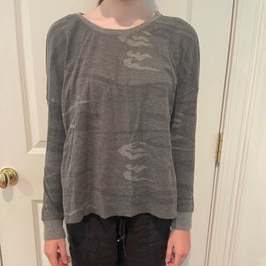 Grey camo print long sleeve